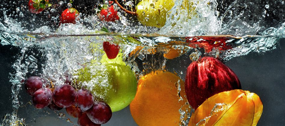 fruit and veg in water